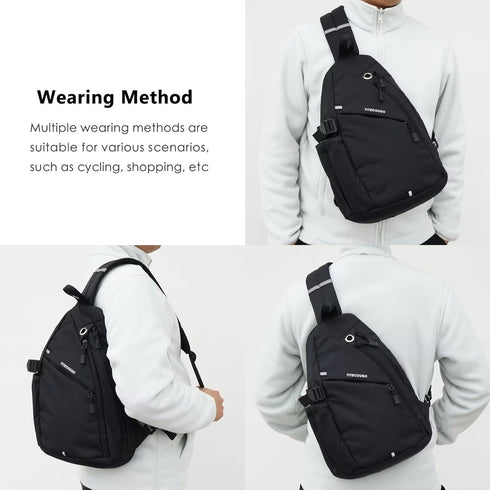 TITECOUGO Sling Bag Crossbody Shoulder Outdoor Travel Hiking Backpack for Women & Men