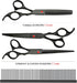 FAIGEO Set 5 in1) Professional Dog Grooming Scissors Stainless Steel Dog Grooming Kit - Thinning, Curved Scissors