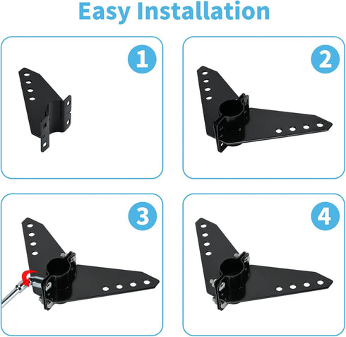 Haoguo Steering Triangle for Newport NK-180S Brushless Kayak Motor, Stainless Steel Structure, Easy Installation