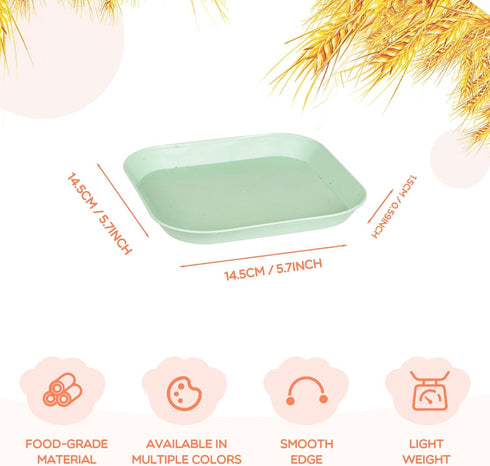 Whisker Fatigue Relief Cat Bowl, 6 Inch Shallow Cat Food Dish Cat Wet Feeding Bowls Wide and Small Pet Plate for Kittens and Short Legged Cat (4Pcs)