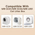 OuhDvgny MW-SC01/MW-SC02/MW-LR01 18" 12.6"Heavy 100 counts) Cat Litter Box Liners Bag Fit For Automatic Self Cleaning