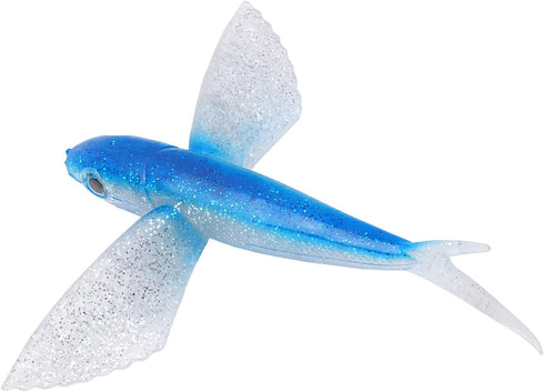 Fishing Lure, Soft Silicone Artificial Lure, Flying Fish Shape with Bright Colors, Ideal for Seawater Boat Fishing
