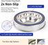 Slow Feeder Dog Bowls, 304 Stainless Steel Anti Flip Dog Bowl, 2X Non-Slip, 2-4 Cups for Small & Medium Breeds