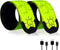 LED Safety Wristband Lights, 2 Pack Rechargeable Light Up Arm Ankle Band, Reflective Belt for Night Cycling Walking