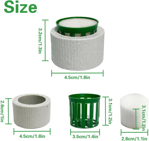 12 Pack Anti-Floating Ceramic Aquarium Plant Rings, Fixed Rings for Fish Tank Accessories