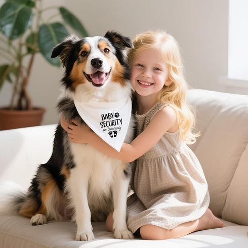 Vgrti Baby Security in Training Funny Dog Bandana Pregnancy Announcement, Pregnancy Dog Bandana, Pet Scarf Accessories