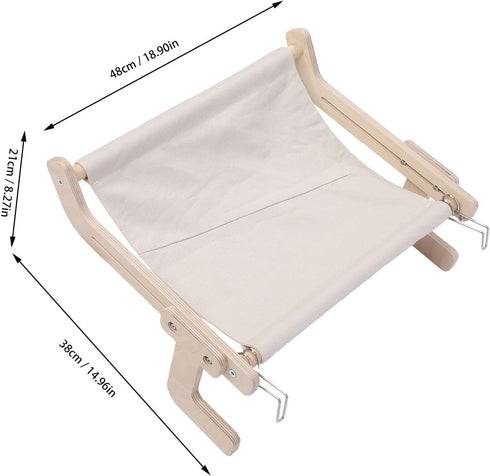Hammock Classization-12) Pilipane Cat Sill Window Perch Wood Frame Sturdy Structure Comfortable Wall Mount Bedside Cat