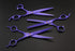 Purple Dragon 7.0 inch Rhinestone Decoration Pet Grooming Scissors - 3PCS Dog Hair Cutting & Thinning Shears Set