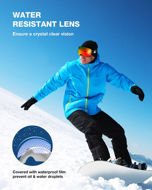 ZIONOR X4 Ski Goggles with Magnetic Lens - Snowboard Goggles for Men and Women, Anti-fog UV Protection