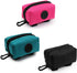 SLOSN 3 Pack Pet Waste Bag Dispenser with Zippered Holder, Portable Dog Poop Bag for Walking, Running (RoseRed Green