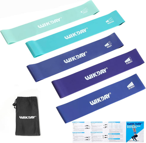 Resistance Bands Set for Working Out - Exercise Loop Bands for Men Women, Body Stretching, Home Workout, 5 Pack