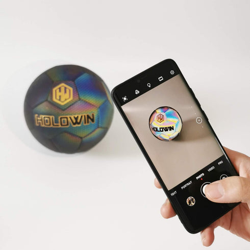 HOLOWIN Holographic Luminous Soccer Ball, Size 5 for Night Games & Training, Glowing Reflective Toy Gifts