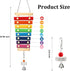 HZAKXIN Large Parrot Suspensible Xylophone Toy, Multicolored Natural Wooden Bird Chewing Toys with Grinding Stone