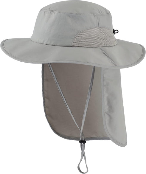 Home Prefer Outdoor Men's UPF50+ Sun Hat with Neck Flap Women's UV Protection Wide Brim