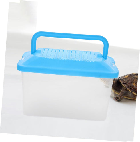 Plastic Turtle Fish Tank Handheld Aquarium Reptisoil Reptile Storage Nest Plastic Fish Bowls Bearded Dragon Habitat Glass Containers Lizards Reptile Feeding Tank Animal Turtle Tank