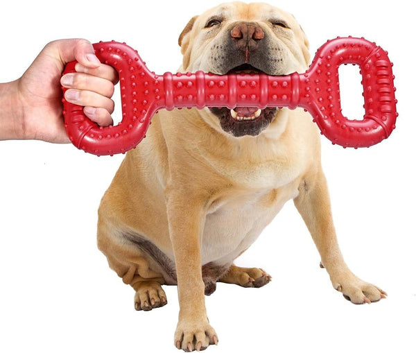 Interactive Long Lasting Dog Tug-of-war Toy, 15 Inch Natural Rubber for Medium Large Breed Dogs