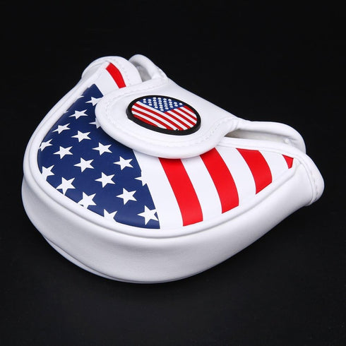 Stars & Stripes Golf Mallet Putter Head Cover Protector with Magnetic Closure