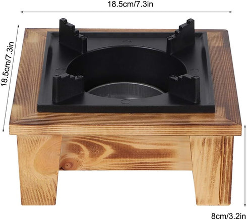 Jerliflyer Alcohol Wood Stove, Japanese Portable Stove for Outdoor Picnic, Soup Pot, Roasting Pan, Kettle