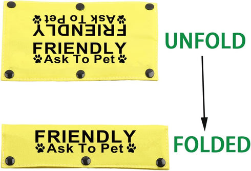 JXGZSO Not Friendly Ask to Pet Dog Lead Give Me Space Dog Leash Wrap Rescue Dog Lead Cover (FRIENDLY A to P DLS)
