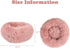 otoez Kitten Puppy Bed 15.7" Pink, Extra Small Round Dog Cat Beds, Anti-Anxiety Plush Calming Donut Bed