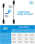 OCEANBROAD Adjustable Kayak Paddle - 86in/220cm to 94in/240cm Oar with Paddle Leash for Kayaking and Boating