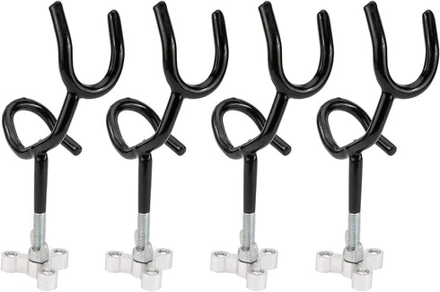 4PCS 20 Sure Grip Steel Degree Angle Rod Holder with Mounting Base Fishing Rod Holder for Boat, Ship, Yacht and More