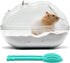 Hamster Sand Bath Container with Cleaning Scoop, Large Sand Bath Box, Perfect for Dwarf and Syrian Hamsters