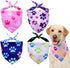 PET SHOW 4 Pack Paw Print Big Dog Bandanas Set - Reversible Adjustable Scarves for Medium Large Dogs