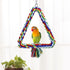 Bird Triangle Rope Swing, Colorful Perch Chewing Toy for Parrots, Budgie, Cockatiel (S)