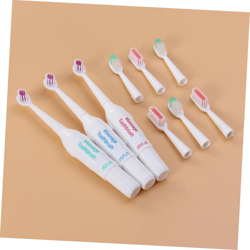 VANZACK 3pc Professional Electric Toothbrush for Pets Portable Random Color and Gums Durable Acoustic Cleaning for All