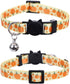 Lamphyface 3 Pack Thanksgiving Day Cat Collar, Breakaway Bell Adjustable Safety for Kitty
