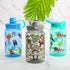 Home Tune 3 Pack 16oz Kid Water Drinking Bottle - BPA Free, Flip Straw Cap, Lightweight Leak-Proof Water Bottle for Kids