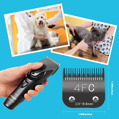 TRAH Size-10# Blade Dog Grooming Clipper Replacement Blades, Compatible with Andis and Wahl Clippers (2PCS)