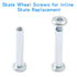 Luomorgo 12 Sets Inline Skate Wheel Screw, 6mm/15/64" OD Shaft Hex Socket Axles with Allen Wrench (Long)