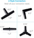 Pawfly 40 Piece Aquarium Airline Tubing Connectors, Black Plastic Inline Valve