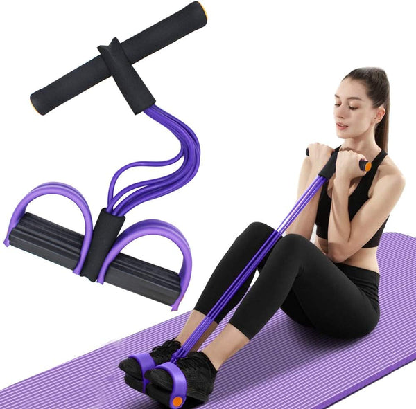 Multifunction Tension Rope, 6-Tube Elastic Yoga Pedal Puller Resistance Band for Fitness Training
