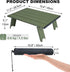 Small Folding Camping Table, Ultralight Portable Mini Beach Table with Carry Bag, Compact Low Side Picnic Tables