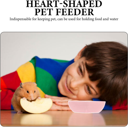 ULTECHNOVO Hamster Ceramic Food Bowl, 3pcs Cute Shape Food Dish for Hamster, Rat, Mice, and Small Animals