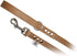 BUDDY BELT All Leather Premium Leash, Pebble Grain Caramel, 3/4" x 4'