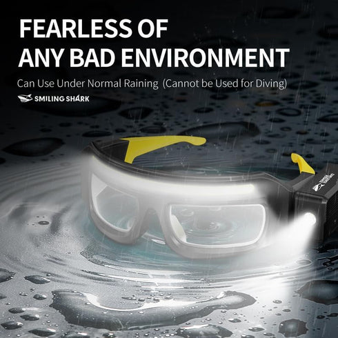 IgniteHaul 5 LED Glasses Rechargeable Headlight with Motion Sensor and Touch Control, Modes USB C Lighted Glasses