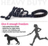 2 Pack Dog Leash 5 FT Thick Durable Nylon Rope with Padded Handle, Reflective Leash for Medium Large Dogs (Black+Pink)