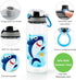 Home Tune 23oz Kids Water Bottle for School Boys, BPA FREE Tritan, Leak Proof Flip Top Lid, Carry Handle - Shark.