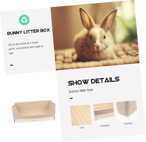 Compact Rabbit Litter Box for Pet Training - Durable Design