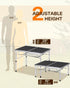 35.4" 23.6" 2 Sportneer Folding Table: Adjustable Height Camping Essentials L x W Height with Mesh Layer - Compact