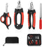 Dog Nail Clippers Trimmer Set, Professional Pet Grooming with Quick Safety Guard to Avoid Over-Cutting, Stainless Steel
