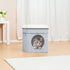 12.6"(Light B FSOBEIIALEO Cat House Cube Small Dog Cubes For Indoor Cats Folding Cat Ottoman, Cat Cave, Stackable Cat