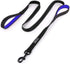 Dog Leash Heavy Duty with 2 Handles, Padded Traffic Handle for Extra Control, 6ft Long - Black Blue