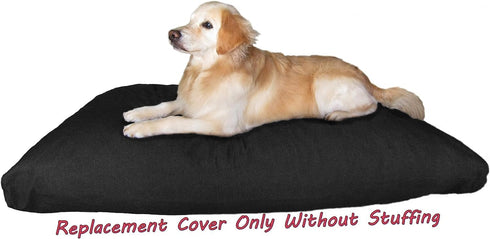 Dogbed4less Heavy Duty Black Canvas Duvet Pet Dog Bed Cover 35"X20" Small - Replacement Cover only