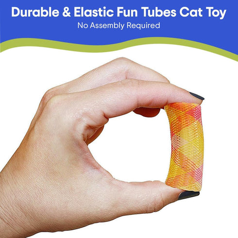 SPOT Kitty Fun Tubes Cat Toy | Interactive Bouncy Toy with Catnip for Cats and Kittens | 3 Pieces