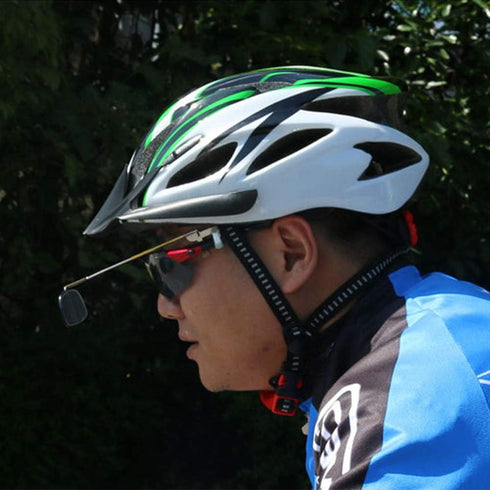 Yooha Adjustable Angle Bicycle Eyeglass Mirror, Aluminium Alloy Riding Mirror for Cycling Helmet Mount
